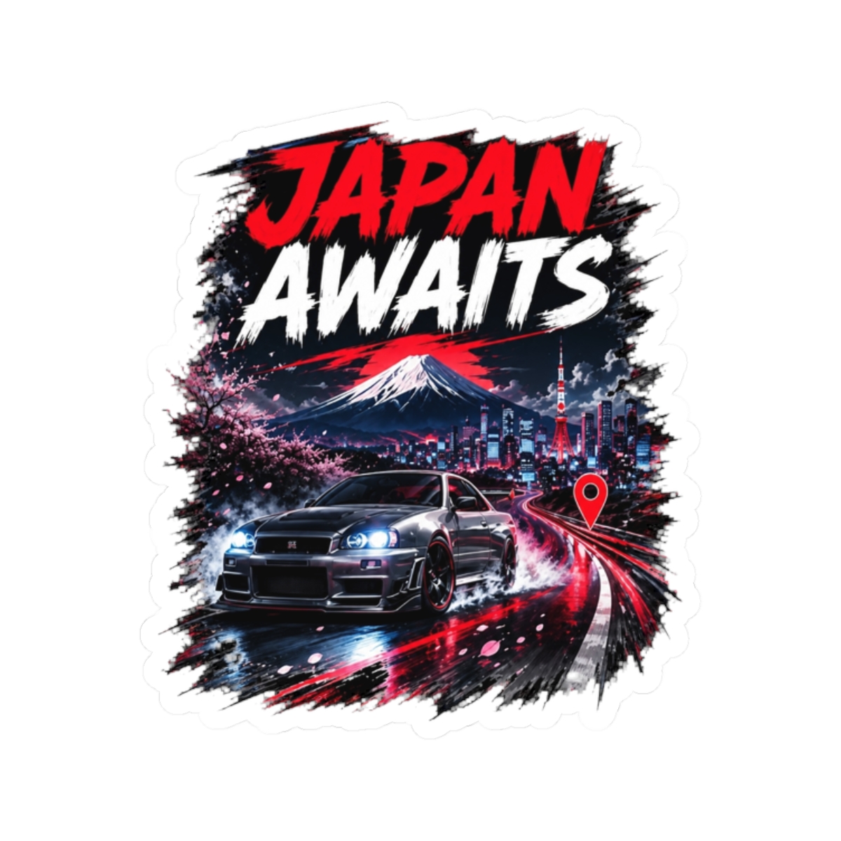 Forza Horizon 6 Japan Street Racing JDM Car Tee Sticker - alternate angle 3, merchandise