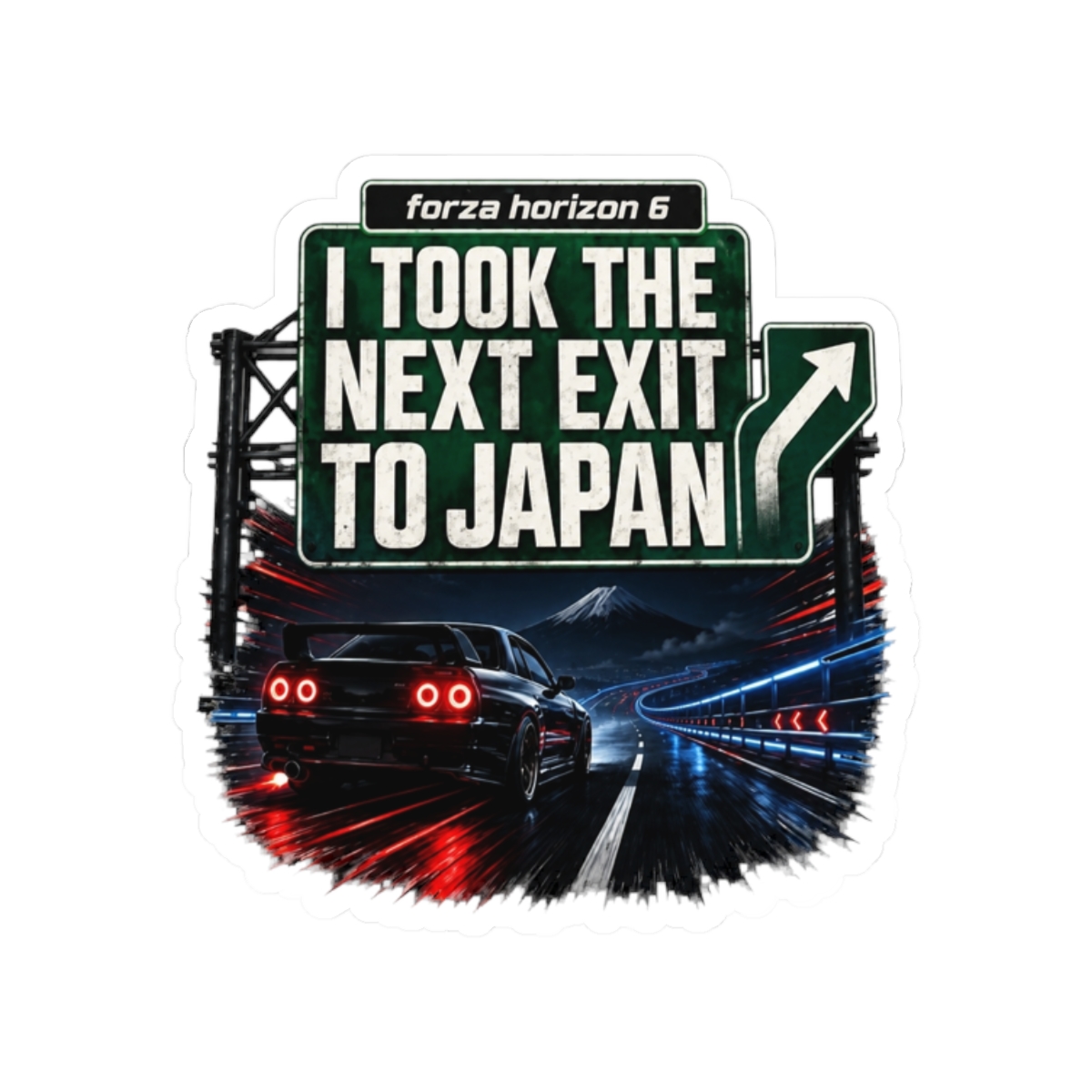 Forza Horizon 6 Next Exit To Japan JDM Gamer Sticker - alternate angle 3, merchandise
