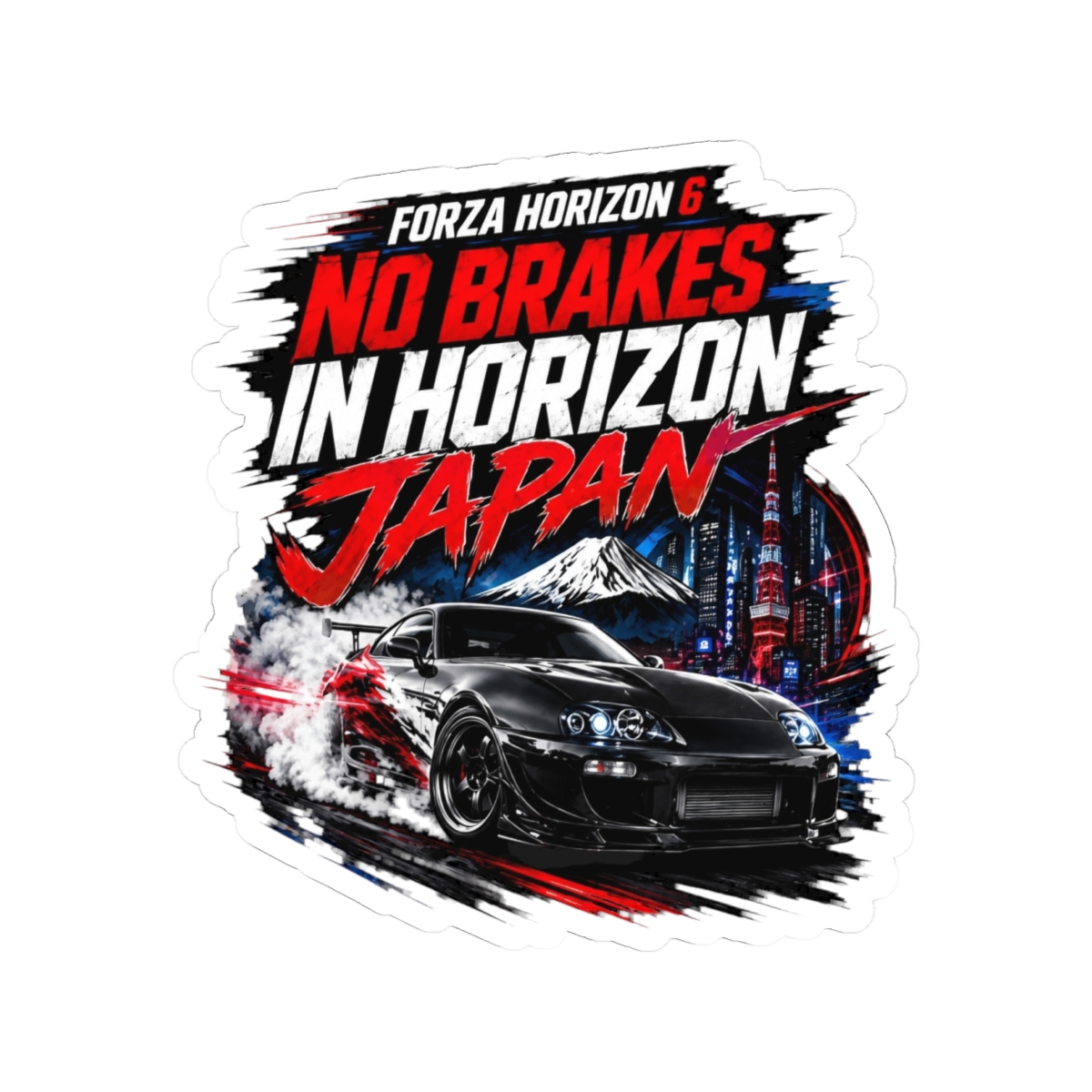 Forza Horizon 6 No Brakes in Horizon Japan Drift Car Tee Sticker