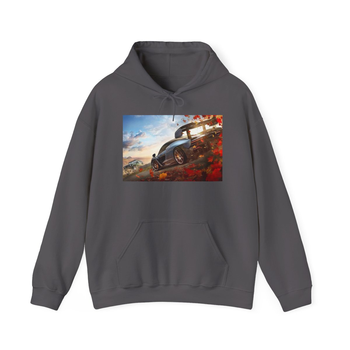 Vintage Hot Rod Car Hoodie | Autumn Road Classic Muscle Car Scene | Forza Horizon