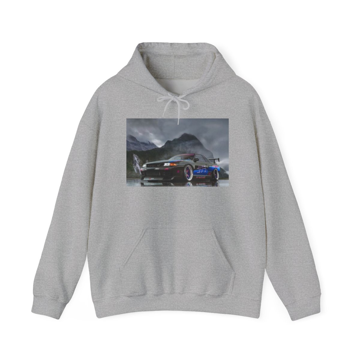 Blue Drift Race Car Hoodie | Mountain Night Scene | Forza Horizon