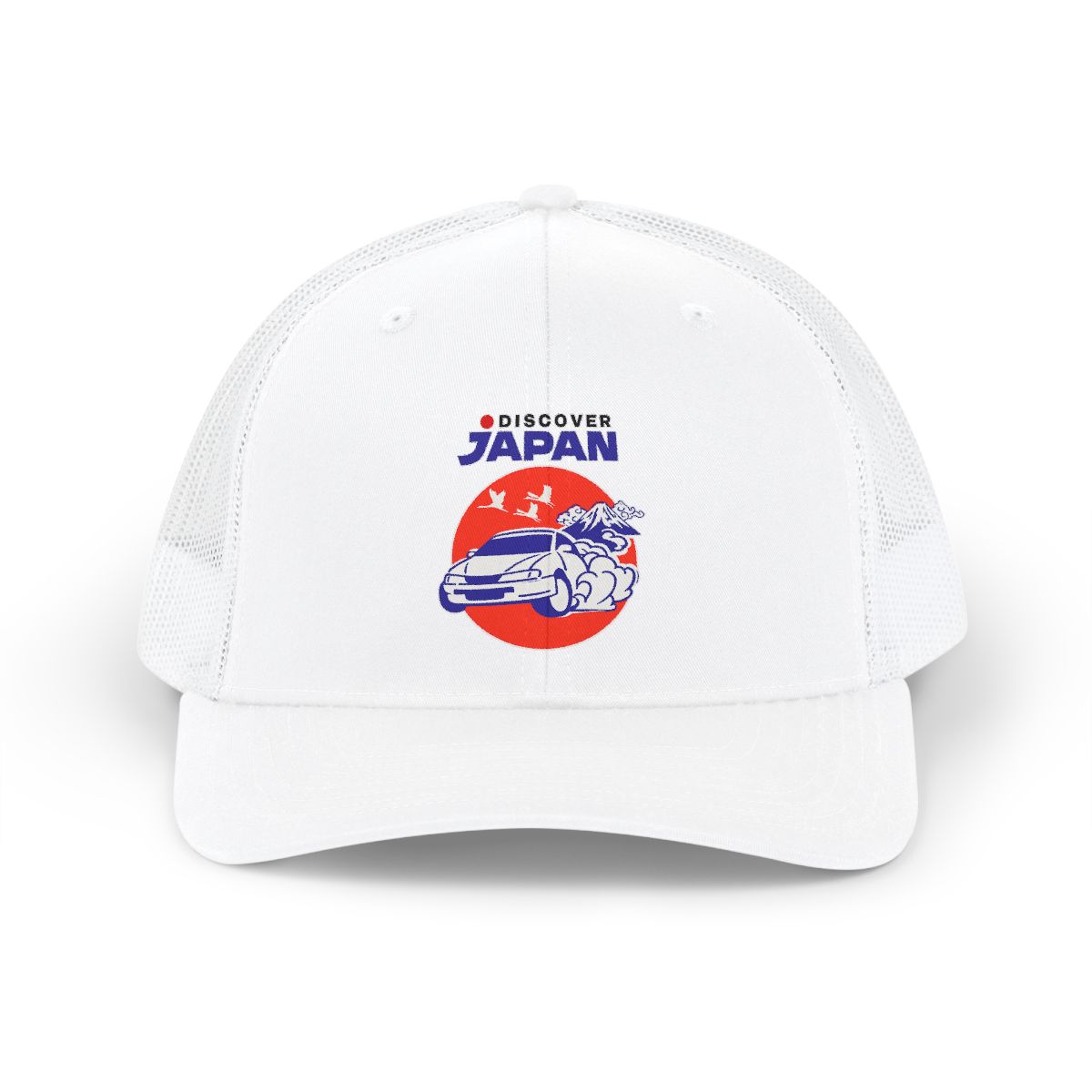 Discover Japan Racing Car Trucker Cap | Retro JDM Sunset Graphic | Forza Horizon