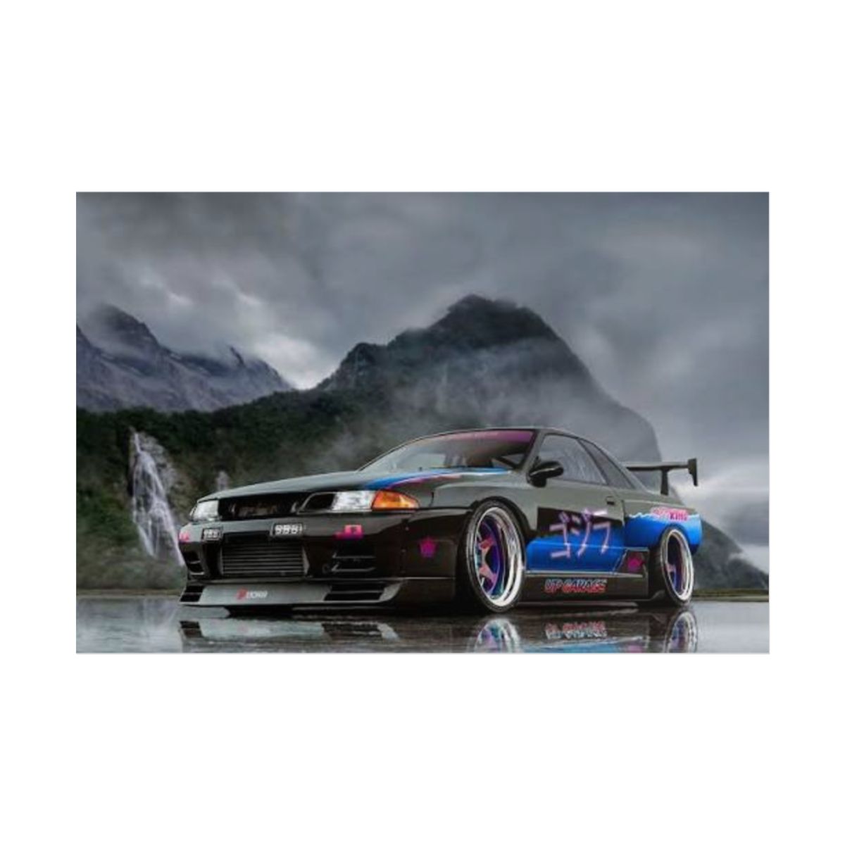 JDM Skyline R33 Drift Car Rolled Poster | Racing Poster, Automotive Wall Art | Forza Horizon